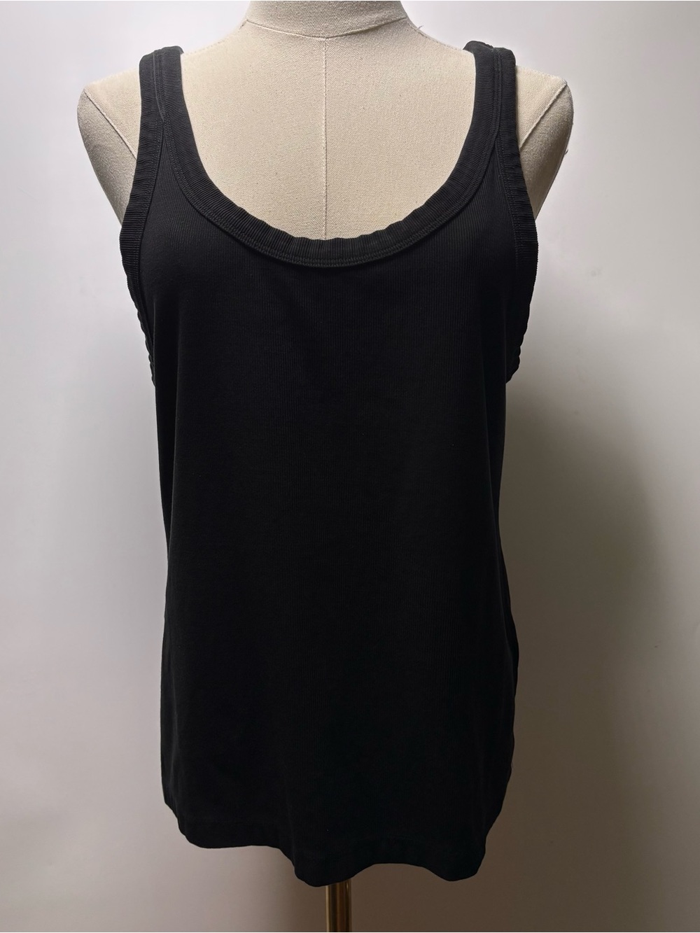 & Other Stories Black Scoop Neck Tank Top Size Large